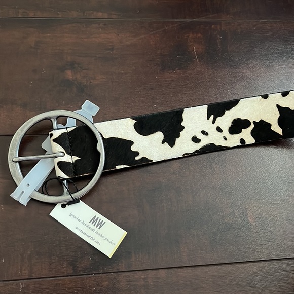 NWT Most Wanted MW Cowhide Western Leather Belt - Picture 4 of 7